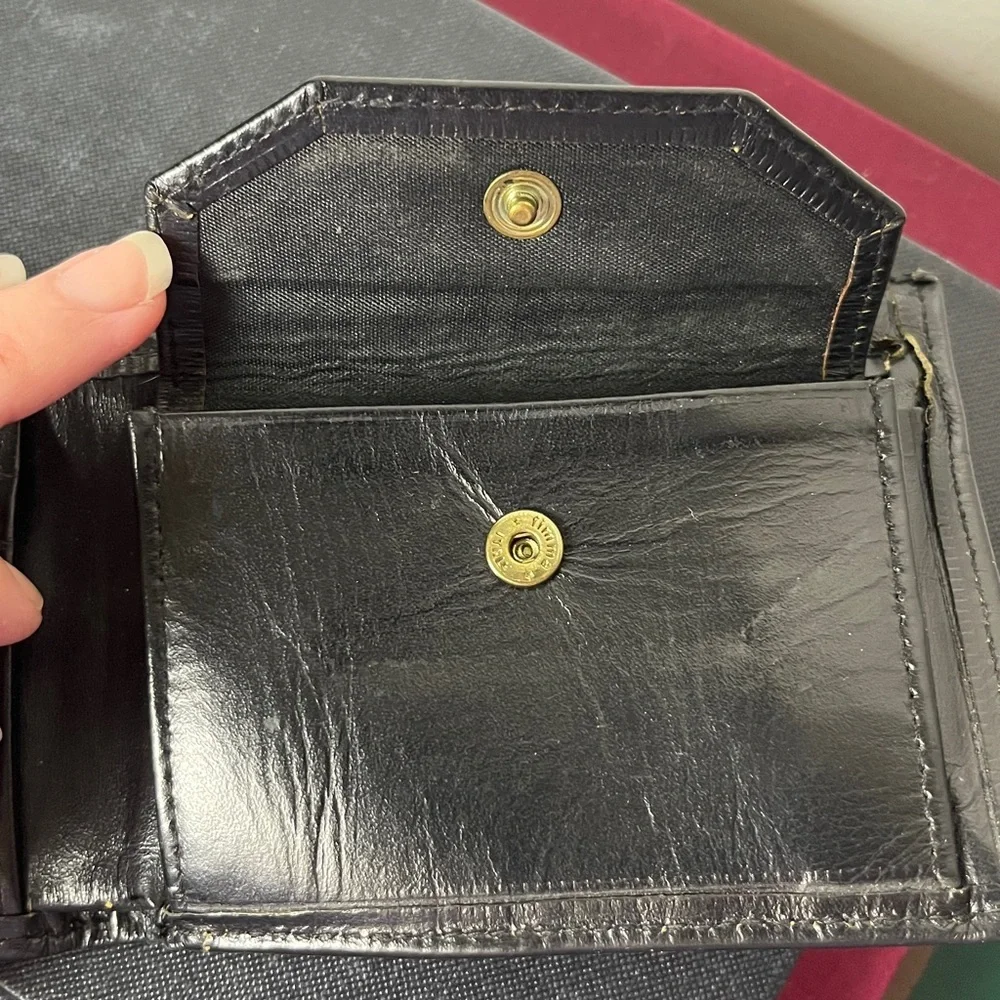 Bulls Generation Rare Vintage 1990s Men's Genuine Leather Black Bi-Fold Wallet